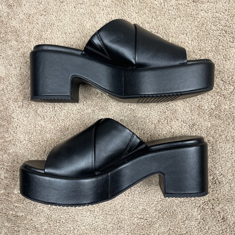 Nordstrom Heels Womens 9.5 Black Chunky Platform Y2K Inspired Block Heel NEW - Picture 5 of 9